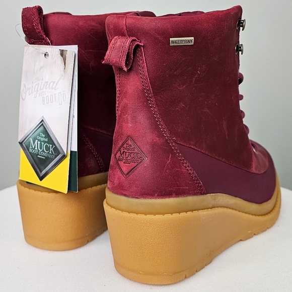 THE ORIGINAL MUCK BOOT COMPANY Muck Women's Liberty Wedge Boot BURGUNDY - Picture 8 of 16